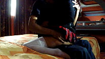 Chica colegiala cogiendo calientita